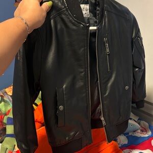 Zara Sleek Black Leather Jacket